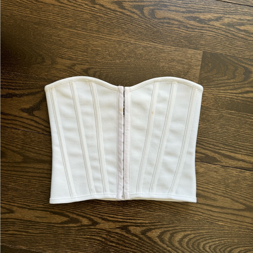 PrettyLittleThing Ivory Strapless Bustier